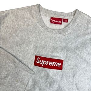 Supreme Box Logo Crewneck Sweatshirt Ash Grey BOGO